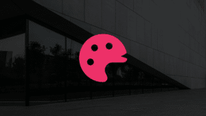 um instrumento de pintura, interligando o instrumento ao Canva