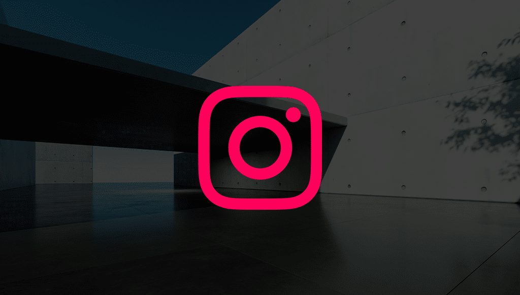 Foto do ícone do Instagram na cor rosa