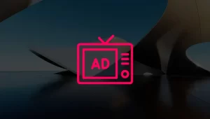 televisão mostrando anúncio