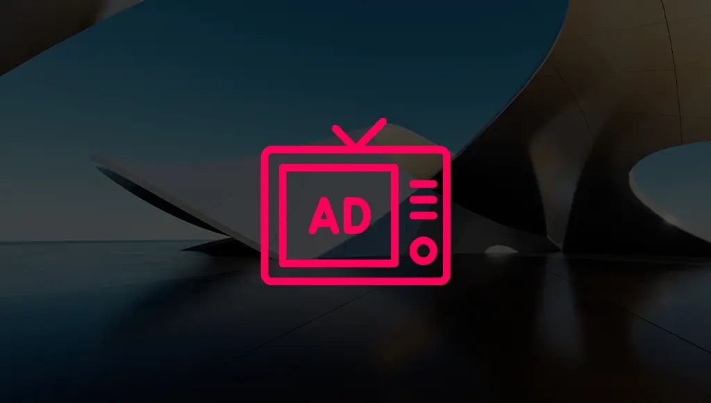 televisão mostrando anúncio